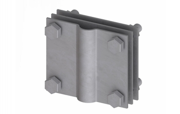 Соединит/стержень-полоса, 80х70мм, INOX