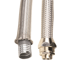 Металлорукав DN 50мм D внутреннний=50.5 мм D наружный= 58.5 в гладкой EVA изоляции и оплетке из нержавеющей стали