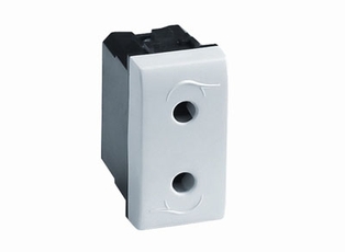 Розетка без заземления без шторок бежевая