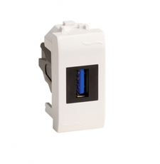 Розетка USB 3.0 Brava белая 1 модуль