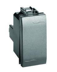 Выключатель одноклавишный, черный