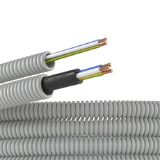 Труба гофрированная ПВХ д.16мм с проводом РЭК ГОСТ+ ПВ-1(ПуВ) 3х1.5(25м)