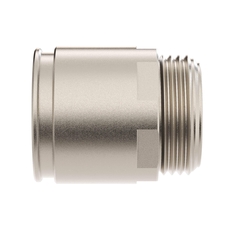 Муфта труба-коробка диаметр 32мм IP66/IP67 М32х1.5 никелированная латунь