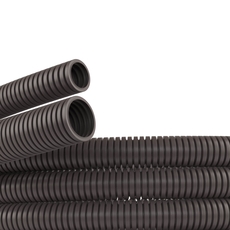 Труба гофрированная DN12мм ПВ-0 Dвн=12.2 мм Dнар=15.8 мм полиамид 6 темно-серая без протяжки