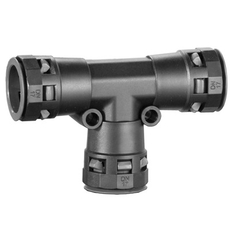 Тройник DN 29/29/29 мм полиамид черный