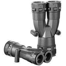 Разветвитель DN 1х36 + 2х29 мм полиамид черный