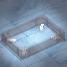 CQE Комплект пластин для фиксации цоколя к полу (4шт)