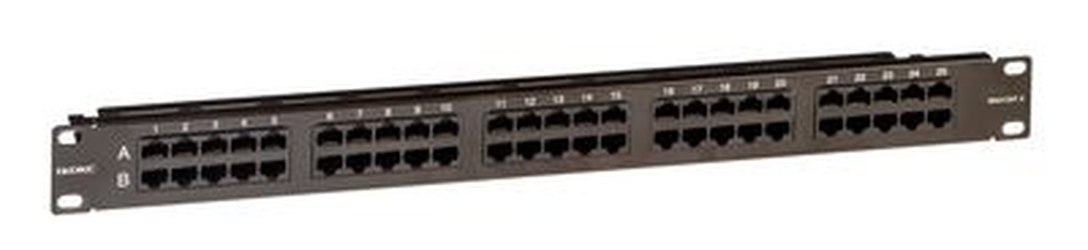 Патч-панель телефонная 19дюймов 1U CAT3 RJ45 LSA 50 портов