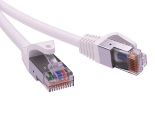 Патч-корд экранированный CAT5E F/UTP 4х2 LSZH белый 1м