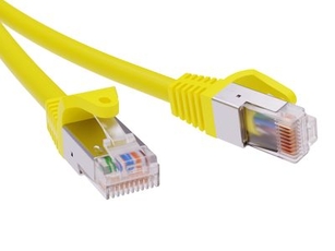 Патч-корд экранированный CAT5E F/UTP 4х2 LSZH желтый 1.5м