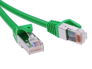 Патч-корд экранированный CAT5E F/UTP 4х2 LSZH зелёный 7м