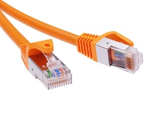 Патч-корд экранированный CAT6A F/UTP 4х2 LSZH оранжевый 7м