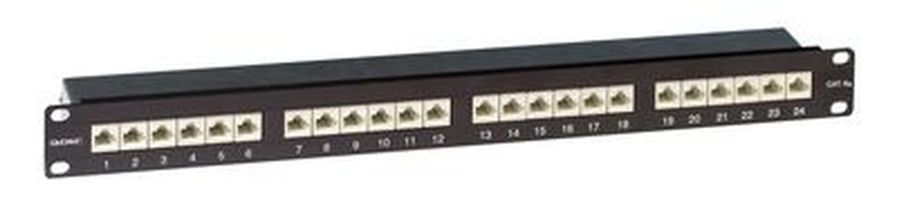 Патч-панель экранированная 19дюйма 1U CAT6A RJ45 LSA 24 порта