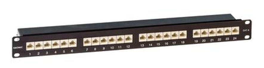 Патч-панель экранированная 19дюймов 1U CAT6 RJ45 LSA 24 порта