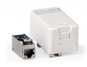 Инф розетка на DIN рейку CAT6A Keystone