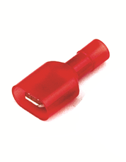 Наконечник плоский РппИп 1.5-7-0.8 красный QUADRO (50шт) полностью изолированный (вилка)