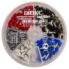 Контейнер наконечников-гильз с изолированным фланцем 0.5-2.50мм.кв