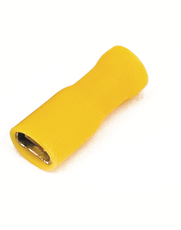 Наконечник плоский РппИм 6-7-0.8 желтый QUADRO (50шт) полностью изолированный (розетка)