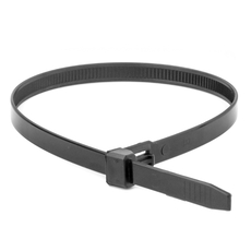 Хомут 350х7.5мм многоразовый черный (100шт)