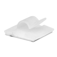 Клипса самоклеящаяся для круглого кабеля белая 10х5х4.9