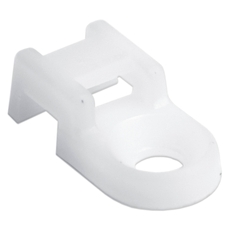 Держатель к хомуту 4.8мм 10х19 с глазком белый (100шт)