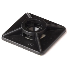 База к хомутам 3.6 двусторонняя самоклеющаяся 19Х19 черный(100шт)