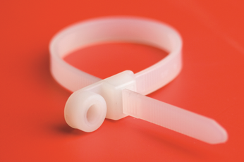 Хомут 200х7.8мм белый с монтажным отверстием (100шт)