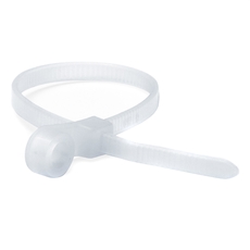 Хомут 200х4.8мм белый с монтажным отверстием (100шт)