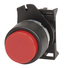 Кнопка выпуклая без фиксации красная