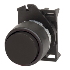 Кнопка выпуклая без фиксации черная