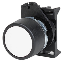 Кнопка плоская без фиксации белая