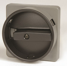 Площадка серая 67х67 и черная ручка с блокировкой на дверь