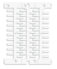 Маркировка для провода, жесткая, для трубочек. 4х12мм. Белая (60 шт на 1 листе)