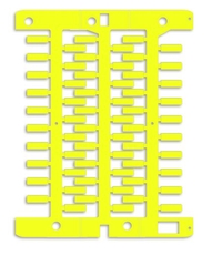 Маркировка для провода, жесткая, для трубочек. 4х12мм. Желтая (60 шт на 1 листе)
