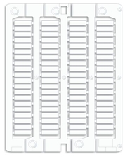 Маркировка для провода, жесткая, для трубочек. 4х15мм. Белая (80 шт на 1 листе)