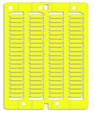 Маркировка для провода, жесткая, для трубочек. 4х15мм. Желтая (80 шт на 1 листе)