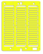 Маркировка для провода, жесткая, для трубочек. 4х23мм. Желтая (60 шт на 1 листе)