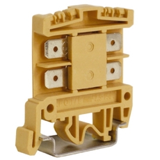 Зажим проходной AFO.2/1+1 2.5 кв.мм бежевый с раздельными контактами