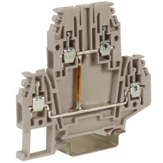 Зажим проходной DBC.2/CIGR серый 2 уровня 2.5 кв.мм с перемычкой между уровнями QUADRO