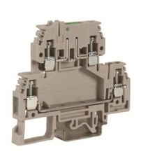 Зажим DSS.4 с 2 уровнями верхний разъединяемый 4 кв.мм бежевый