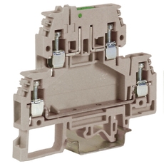 Зажим двухуровневый DSS4/GR верхний разъединяемый 4 кв.мм серый