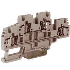 Зажим проходной HMD.2GR двухуровневый 2.5 кв.мм серый QUADRO