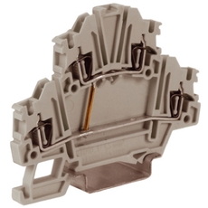 Зажим проходной HMD.1/CIGR двухуровневый серый 1.5 кв.мм с постоянной перемычкой QUADRO