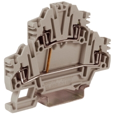 Зажим проходной двухуровневый HMD.2N/CIGR серый 2.5 кв.мм с постоянной перемычкой