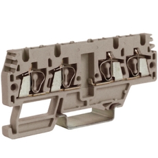 Зажим проходной HMM.2/2+2/AGR 2 ввода/2 вывода серый 2.5кв.мм разомкнутый