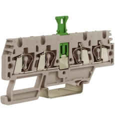 Зажим проходной HMM.2/2+2/SGR 2 ввод/2 вывода 2.5 кв.мм серый с размыкателем QUADRO