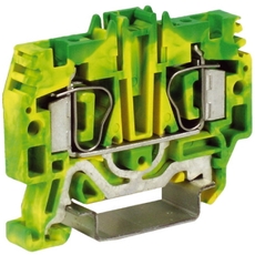 Зажим для заземления  4мм.кв желто-зеленый HTE.4