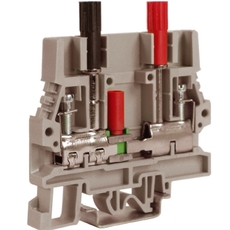 Зажим винтовой тестовый SCB.6/CDGR с разъединителем для амперметра 6 кв.мм серый