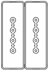 Секция прямая шинопровод 2+2 точек отвода L=3000мм Cu 4P+4P40A