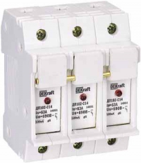 Держатель предохр. типа C14 со светодиодной и | 21388DEK | DEKraft